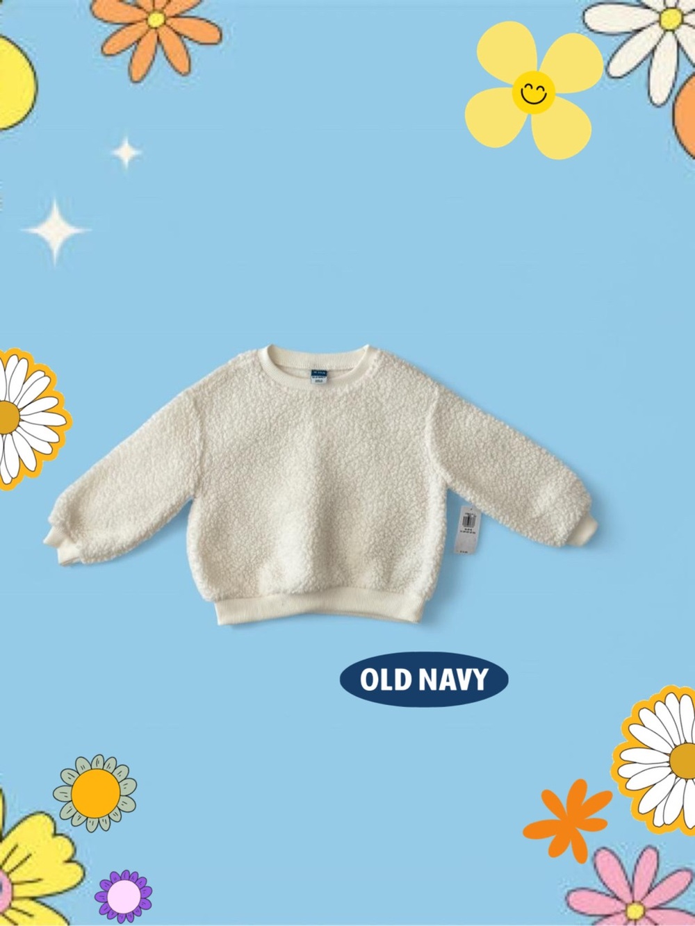 Old Navy Cream Crew Neck Sweater